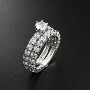 925 Sterling Silver Wedding Band Eternity Ring 7